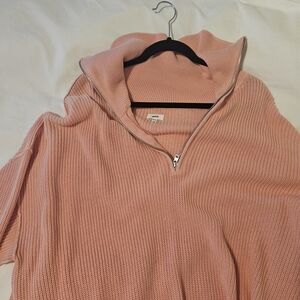 Pink Arie Half-Zip Sweater